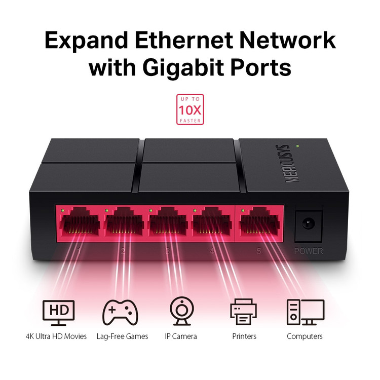 سوییچ شبکه MERCUSYS 5 PORT
