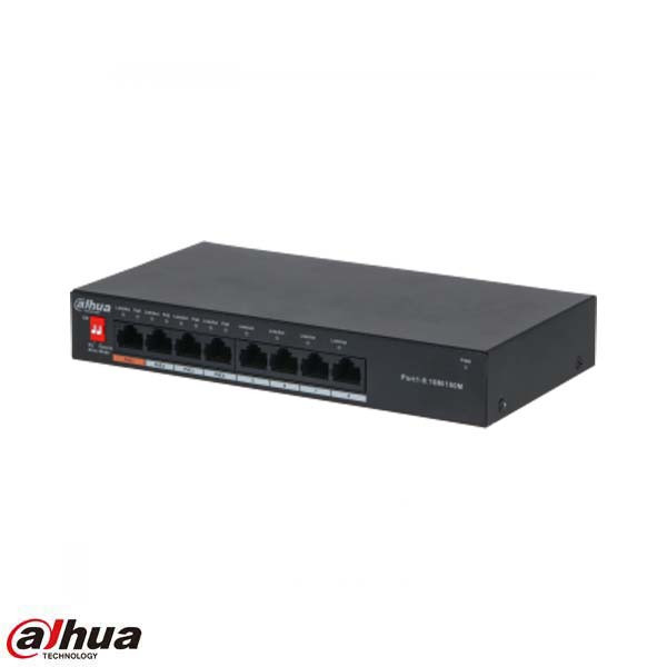 سوییچ شبکه داهوا 8 پورت DH-PFS3008-8ET-60 (4 poe+4 10/100)